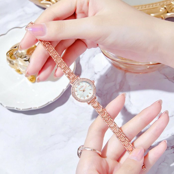 Lushika Fashionable Watch Quartz Small Watch With Full Nekless Set - Image 2
