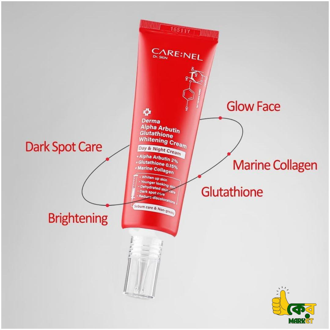 CARE:NEL- Derma Alpha Arbutin Glutathione Whitening Cream(45ML) - Image 3